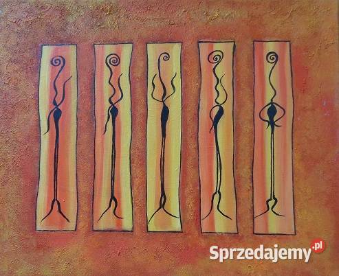 Tancerki obraz olejny współczesny 60x60