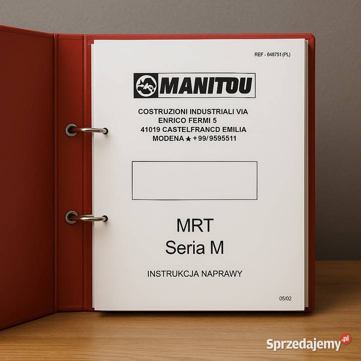 Manitou MRT 1542 SERIA M instrukcja napraw Gdańsk