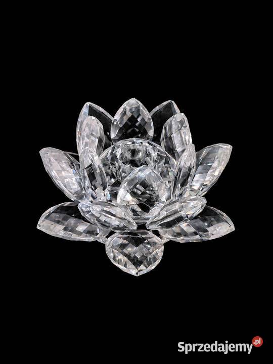 Kryształowe Arcydzieło Świecznik Swarovski Lilia Poddębice sprzedam