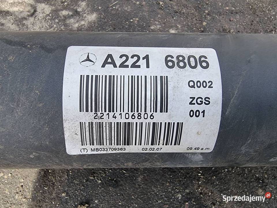 WAŁ NAPĘDOWY MERCEDES W 221 A2216806 Lipno