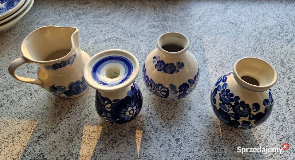 Zestaw 13 OZDÓB z fajansuWłocławek Koło Lublin