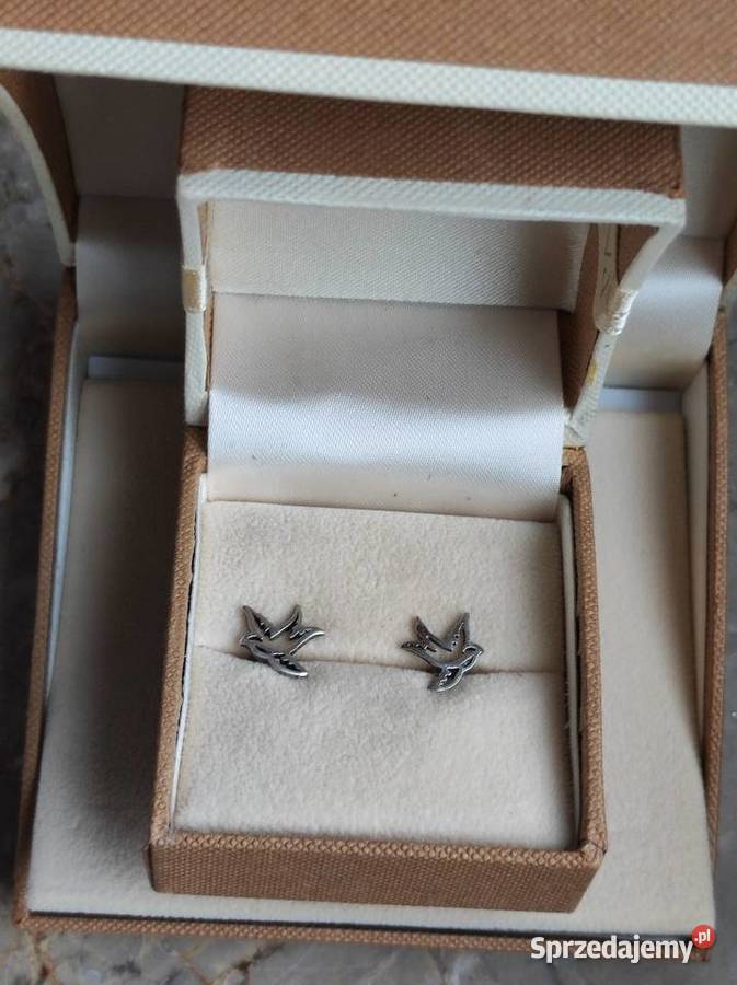 kolczyki biżuteria ptaszki jaskółki koliber sprzedam