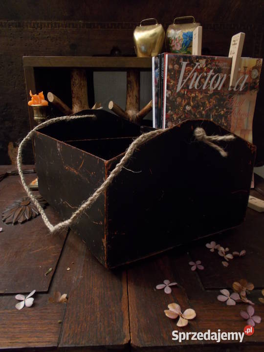 Stary Stalowy Pojemnik Organizer Nosidełko Szczecin