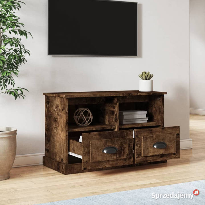 Szafka pod TV przydymiony dąb 80x35x50 WM816285 Warszawa