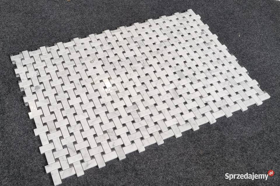 MOZAIKA MARMUROWA BIANCO CARRARA NEGRO MARQUINA