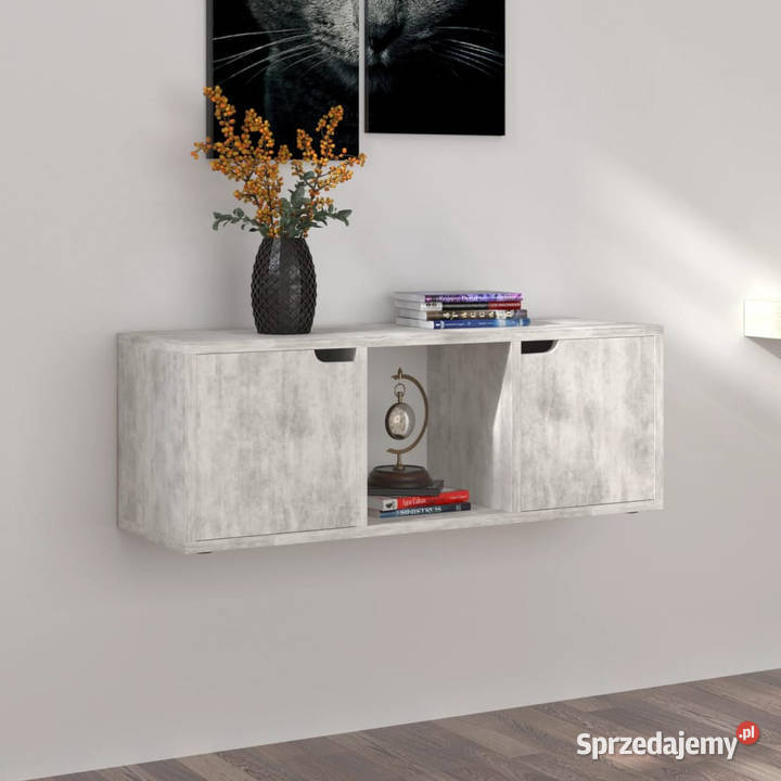 Szafka pod telewizor wzór betonu 885x275x305 mazowieckie Warszawa