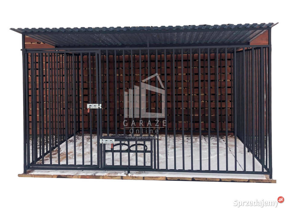 Kojec Psów 3x25m Drewniana podłoga Uchwyt na Turek