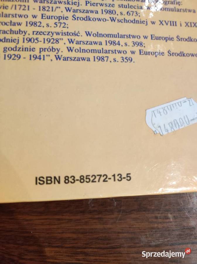 Masoneria Polska XX wieku Hass Ludwik twarda Książki i Podręczniki Kielce