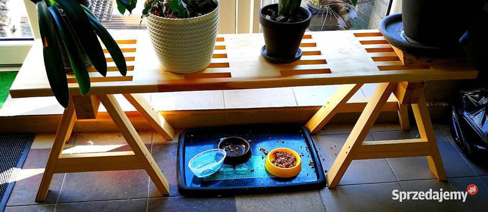 Ławka drewniana kwietnik półka podest drewniany Radków