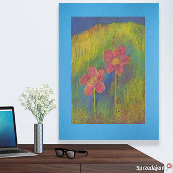 ładny obrazek do pokojurysunek łąkiobrazek z wielokolorowy Dekoracje i ozdoby Katowice