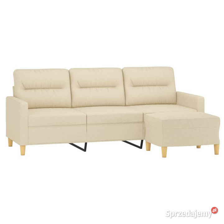 Sofa 3osobowa kremowa 180 tapicerowana tkaniną mazowieckie