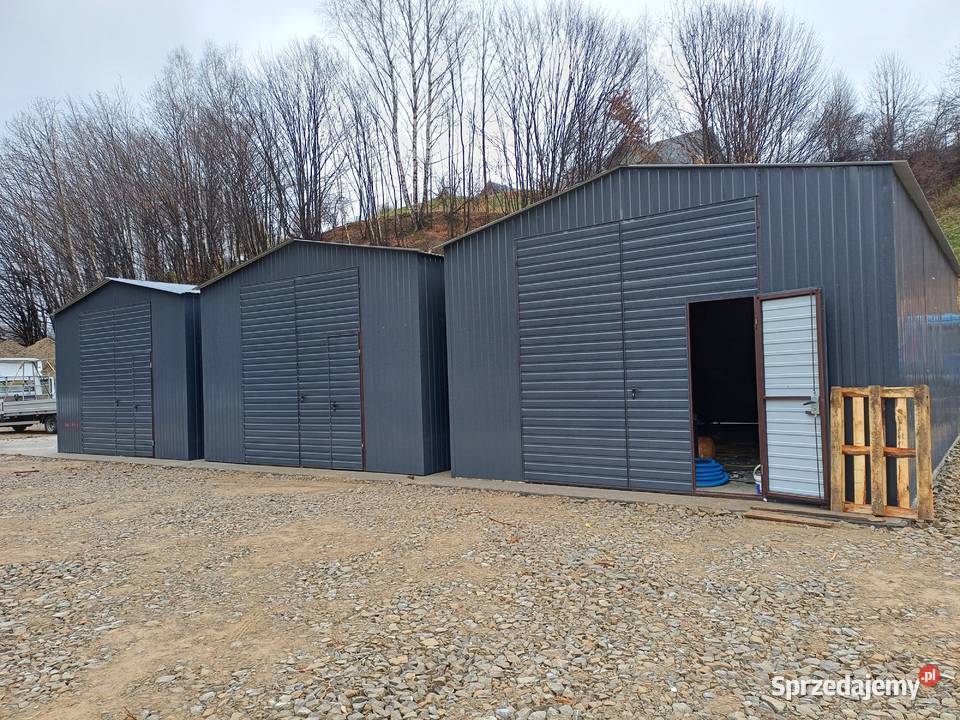 Duży Garaż Blaszany Garaże Blaszane Magazyn Głogów