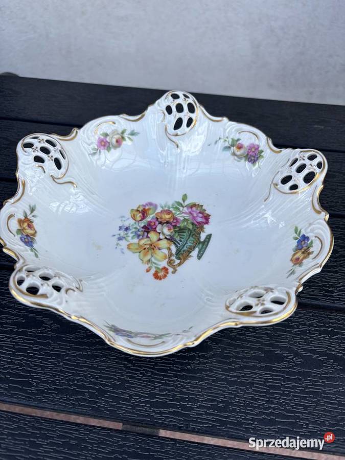 Porcelanowa misa elegancka antyk Porcelana i szkło Przywory