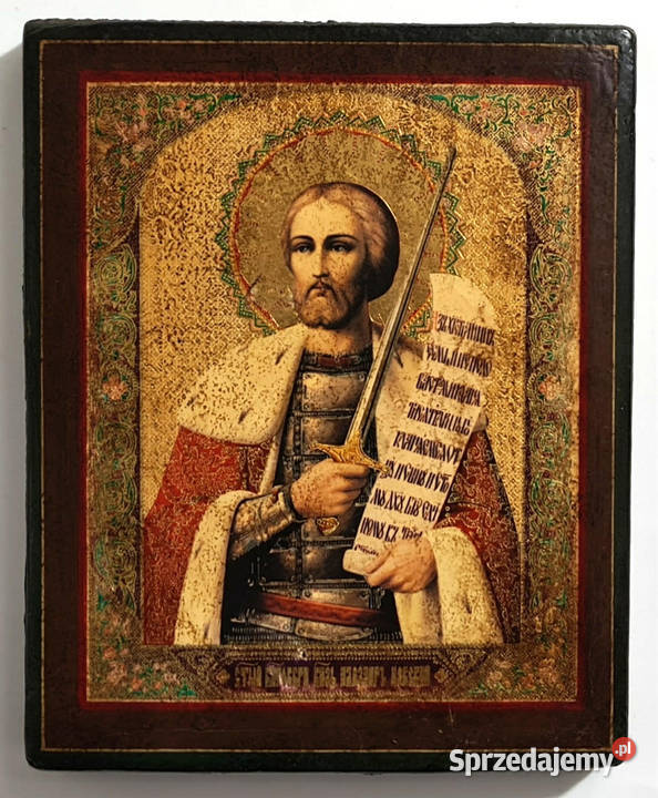 Ikona Święty Aleksander Newski 020 Warszawa