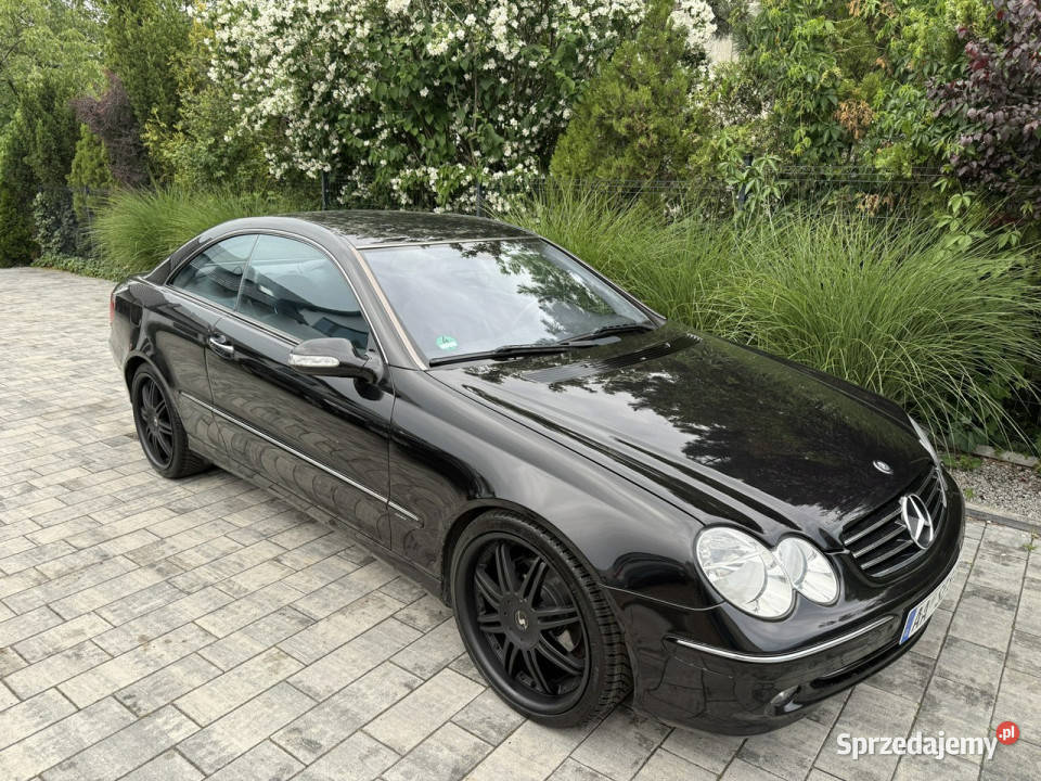 Mercedes CLK 200 czarna na czarnych felgach W209 ASR (kontrola trakcji) Poznań
