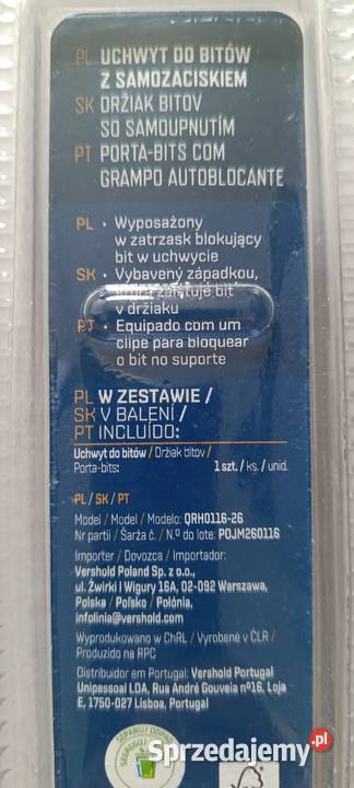 NITEO długi uchwyt do bitów z samozaciskiem NOWY warmińsko-mazurskie