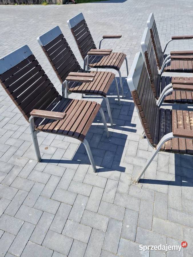 Krzesło krzesła fotel metalowo drewniane Głogowa