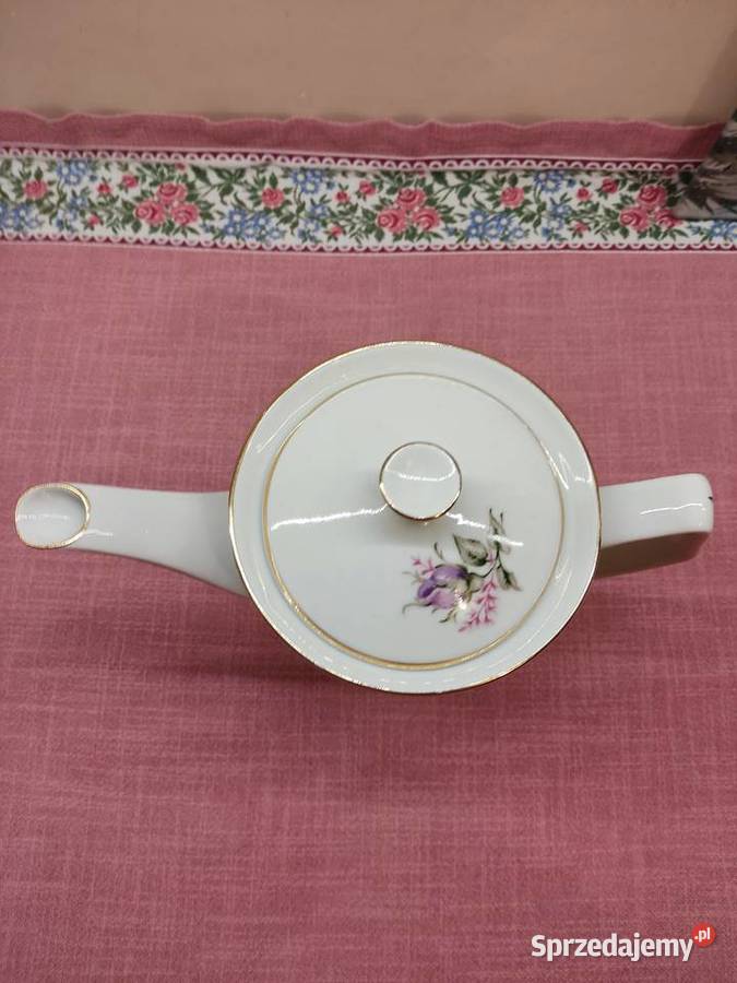 Dzbanek porcelanowy Chodzież z kwiatowym motywem Głuchołazy sprzedam