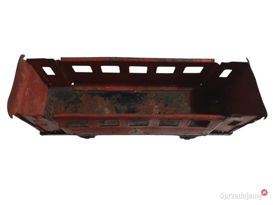 Stara zabawka metalowy wagonik pasażerski Cieszyn