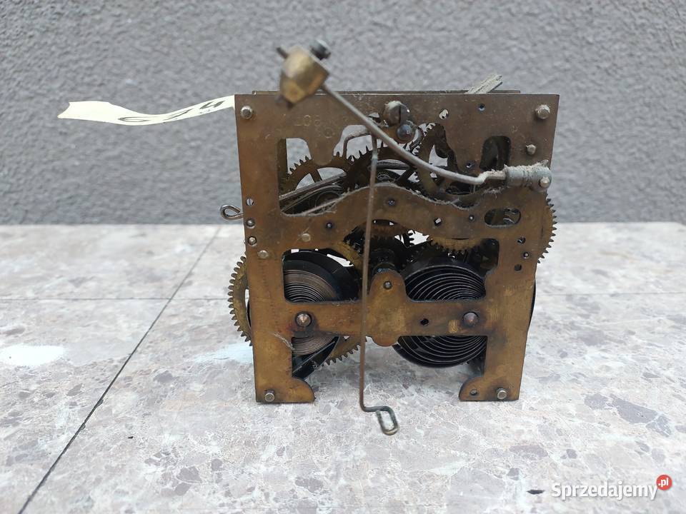 674 Mechanizm starego zegara ściennego Junghans Tczew