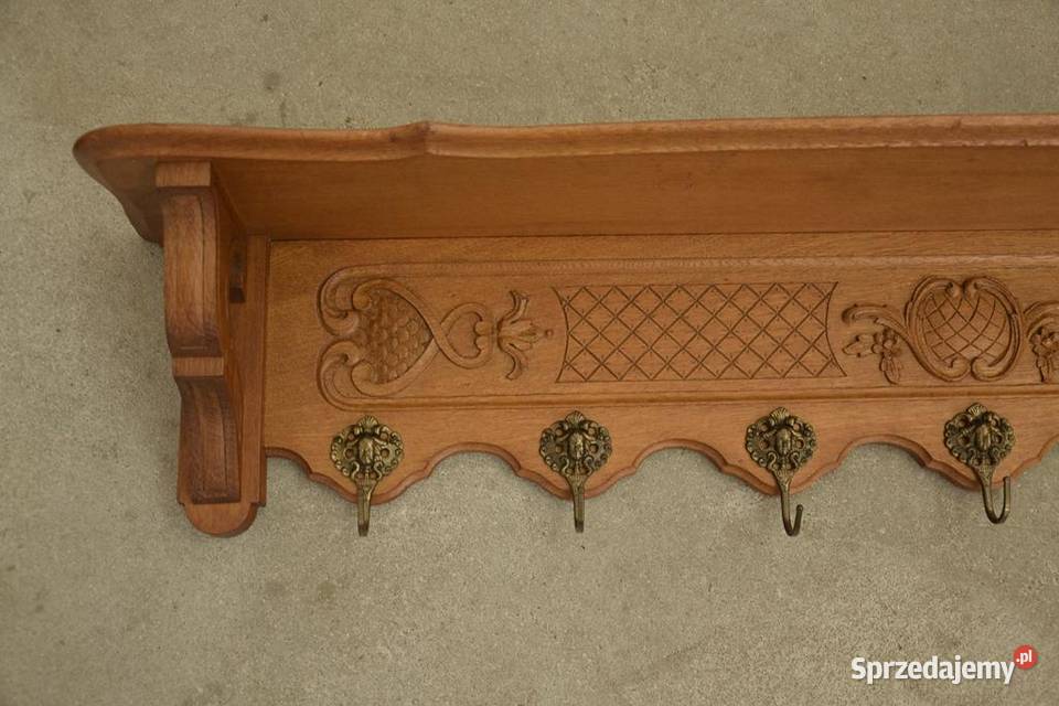 wieszak dębowy ścienny 131 Poddębice