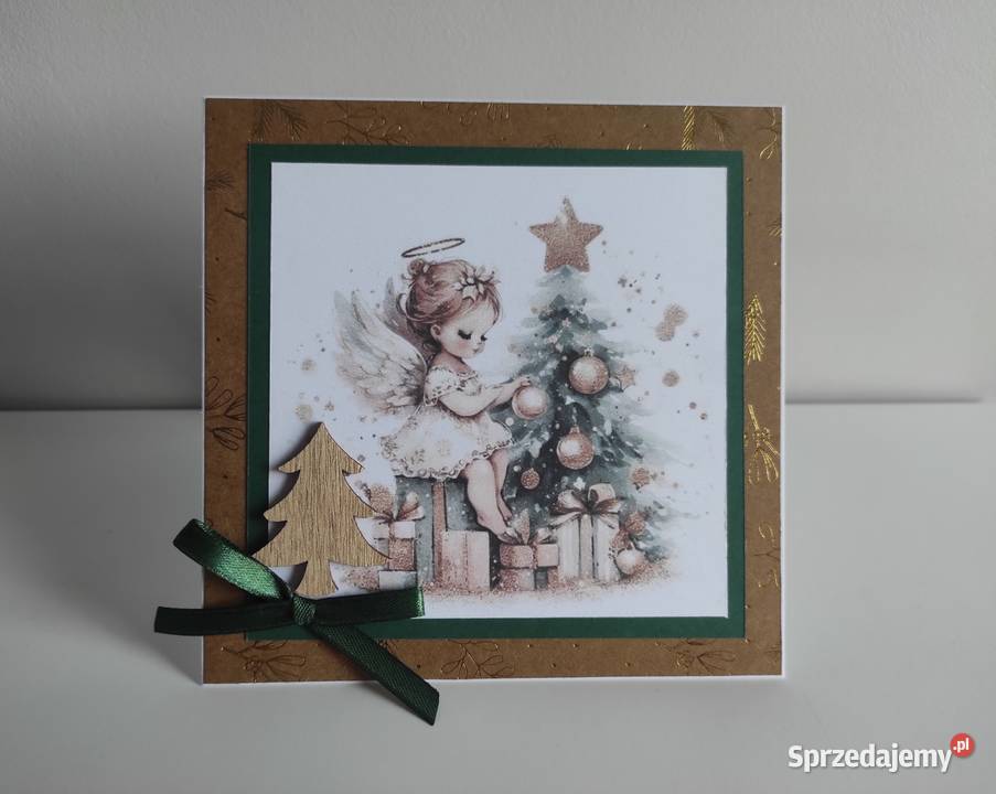 Kartka ręcznie robiona handmade świąteczna Boże Łódź sprzedam