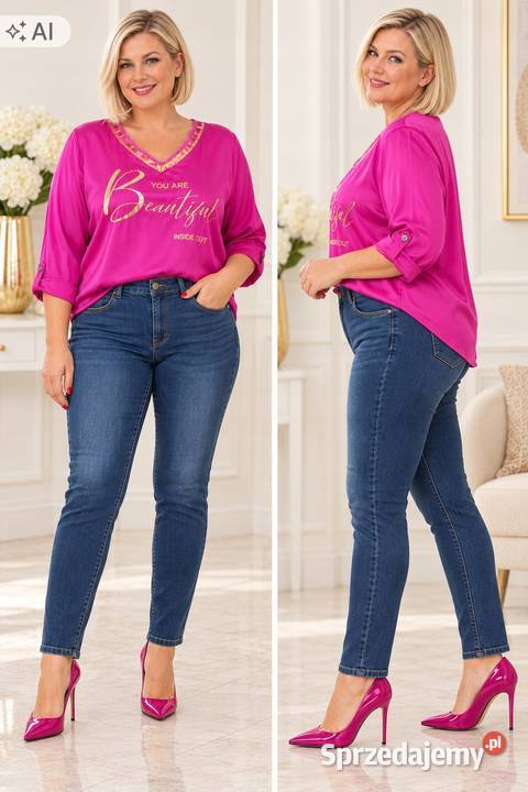 Jeansy damskie BS Jeans PUSH UP 40 pas 7486 Pątnów