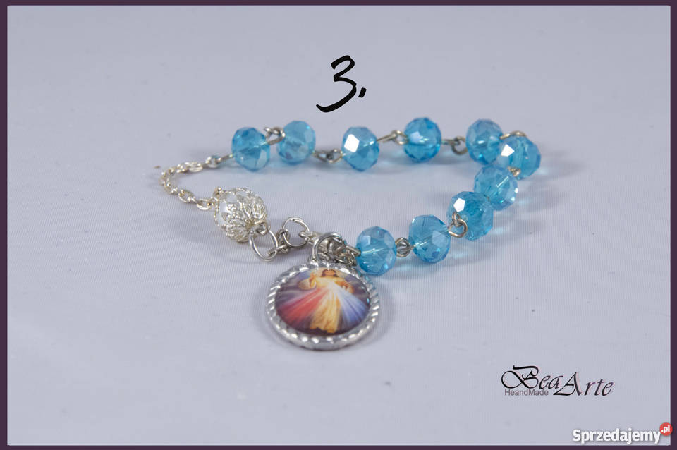 Różaniec dziesiątka z kryształkami 3 kolor Łysa Góra