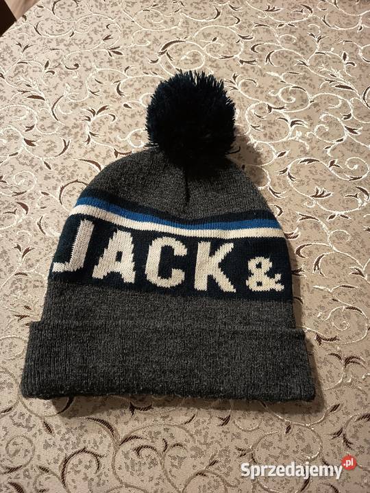 Męska Czapka Zimowa Beanie Jack Jones Szara z Suwałki