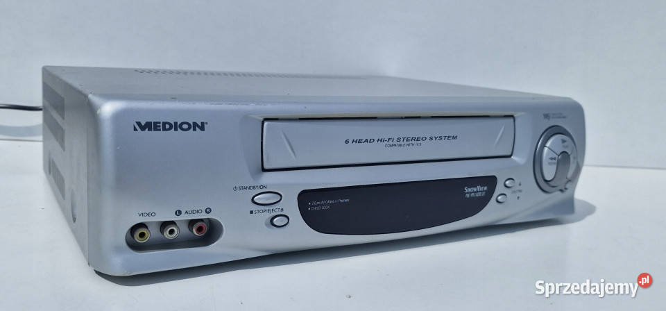Video VHS magnetowid dvd Medion 6head stereo