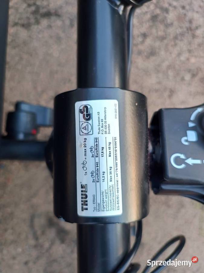 Thule Euro Ride 940 uchwyt bagażnik na 2 rowery Gdańsk