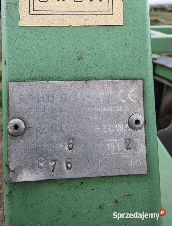Brona talerzowa BOMET 315m kujawsko-pomorskie Złotniki Kujawskie sprzedam