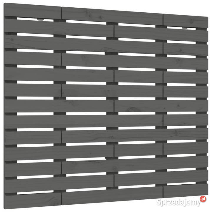 Wezgłowie łóżka szare 81x3x915 lite drewno Warszawa