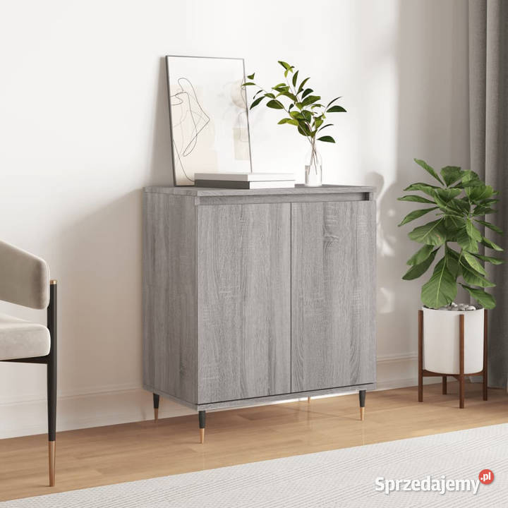 Komoda szary dąb sonoma 60x35x70 materiał Komody