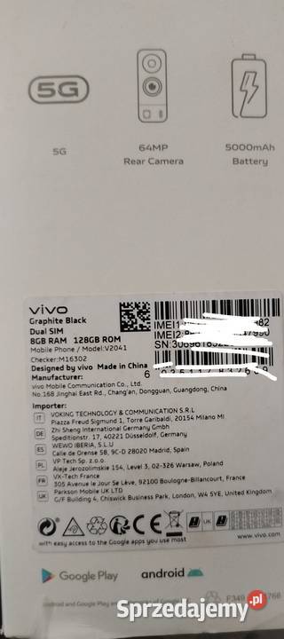 Vivo Y72 5g Pozostałe Tychy