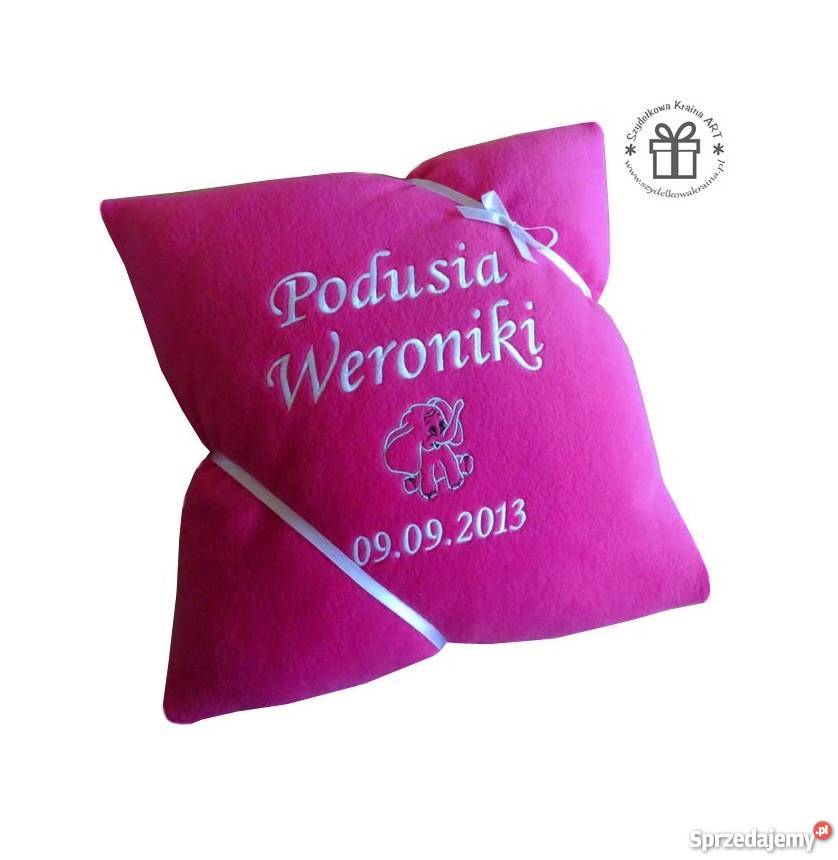 Poduszka z IMIENIEM DZIECKA haftem PREZENT Pokój dziecięcy Toruń sprzedam