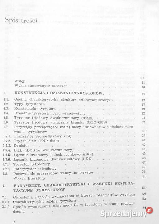 T Rajchert Tyrystory i ich zastosowanie technika, nauki techniczne Warszawa