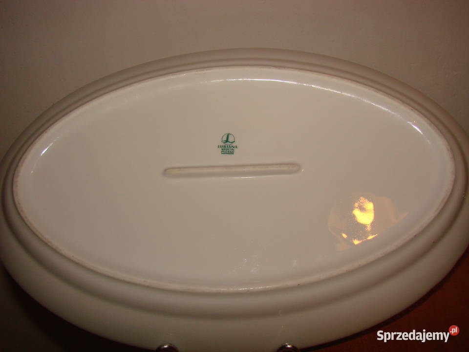 Lubiana półmisek Truskawki PRL Porcelana i szkło