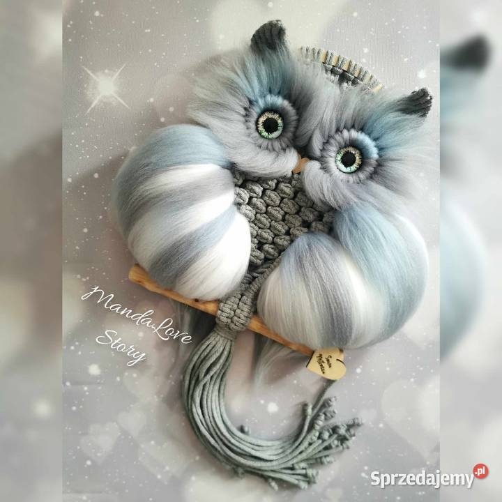 Półka sowa makrama 18cm dolnośląskie