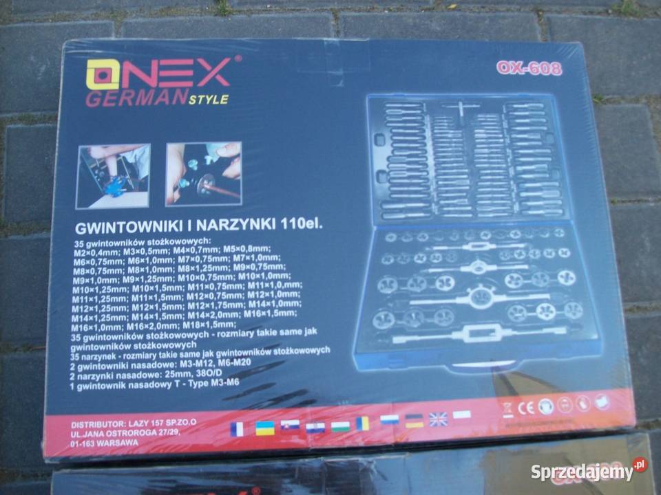 GWINTOWNIKI I NARZYNKI ZESTAW 110EL OX608 Głogowa