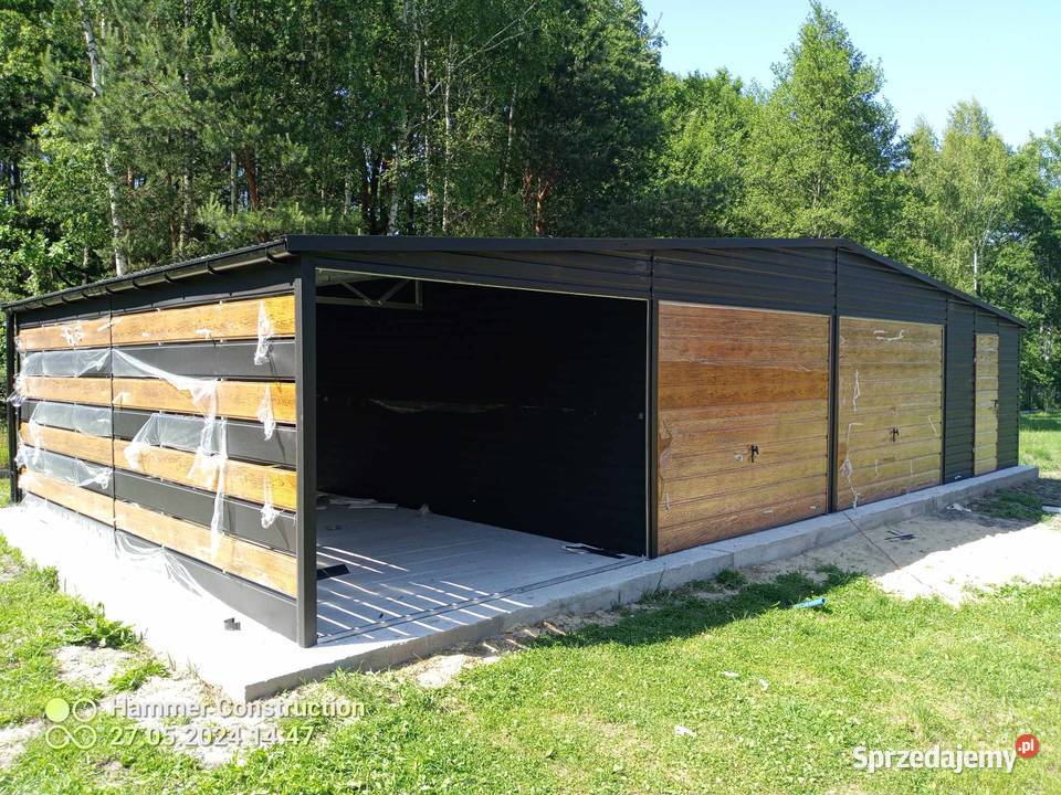 Garaż blaszany wiata Konstrukcja W OCYNKU