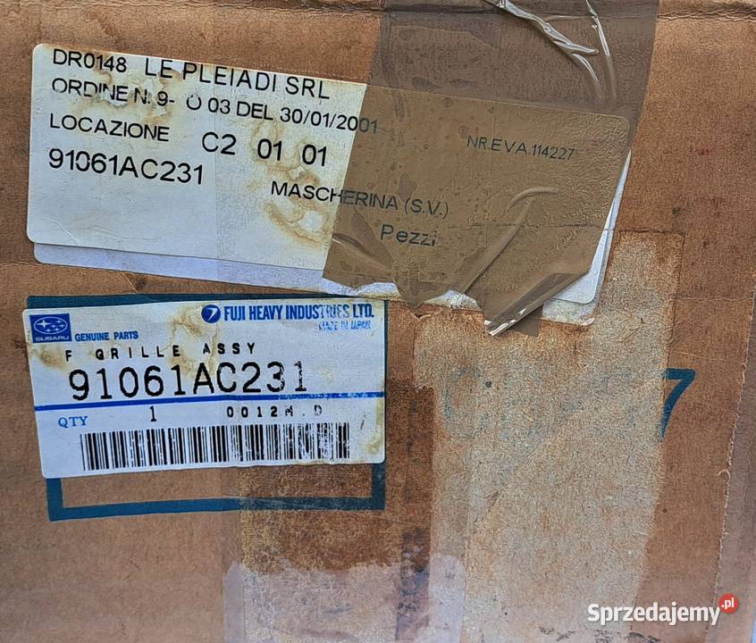 GRILL ATRAPA PRZÓD SUBARU LEGACY II 9499 Mielęcin