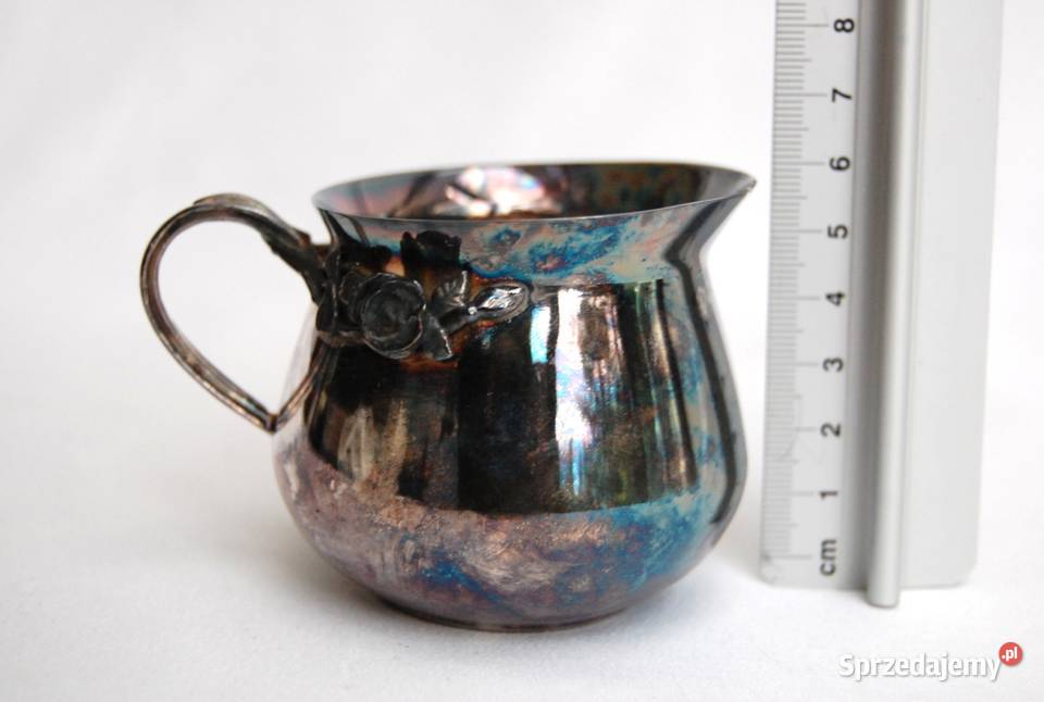 Posrebrzany mlecznik platerowany srebrem róże Lublin