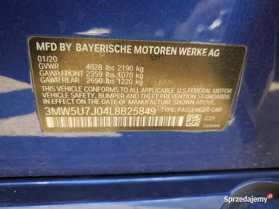2020 BMW M340I Częstochowa