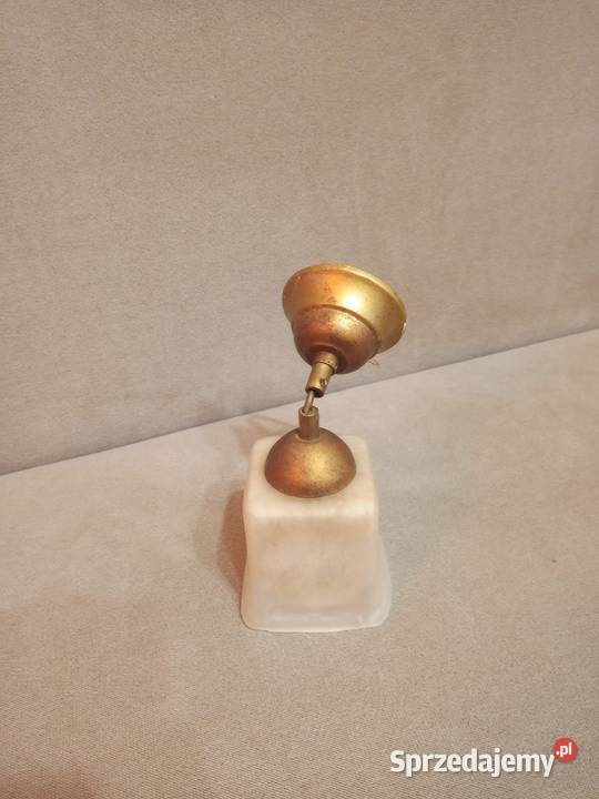 Lampa sufitowa wisząca E14 złoto patyna szkło Zielona Góra