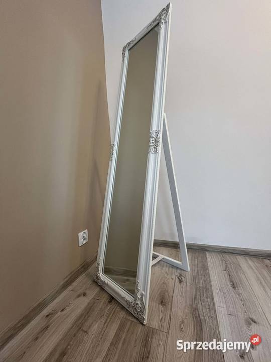 Lustro białe ze złotymi zdobieniami Ruda-Huta