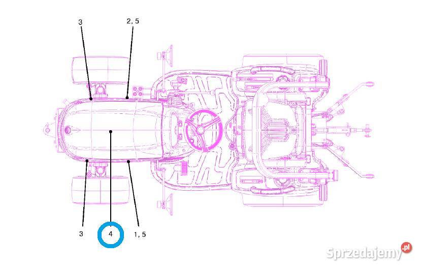 Naklejka EG3TNV80FNXD TRG980 LS Tractor 40515612 Tajęcina sprzedam