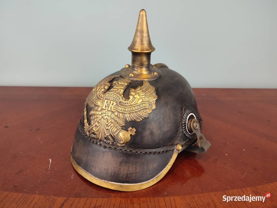 Piękny hełm pruski łódzkie Łódź