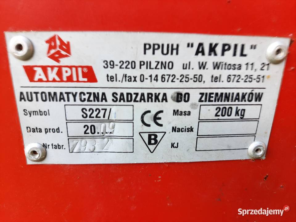 Sadzarka do ziemniaków Akpil nowa sprzedam