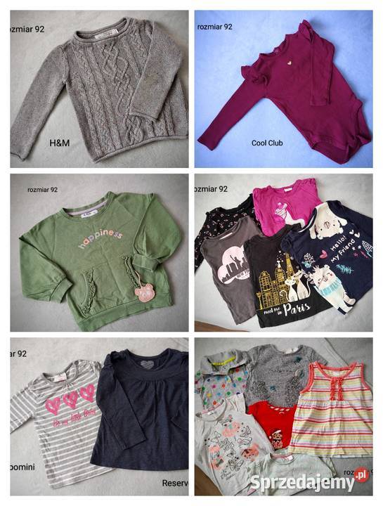 Paka ubranek dziewczęcych rozmiar 92 Rozmiar 92 Nysa sprzedam